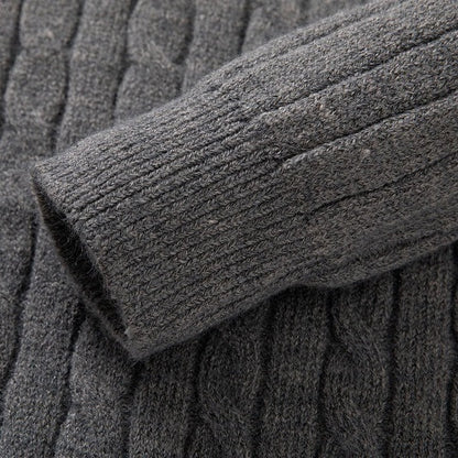 Men's Ribbed Half Zipper Closure Knit Shirt（50% OFF）