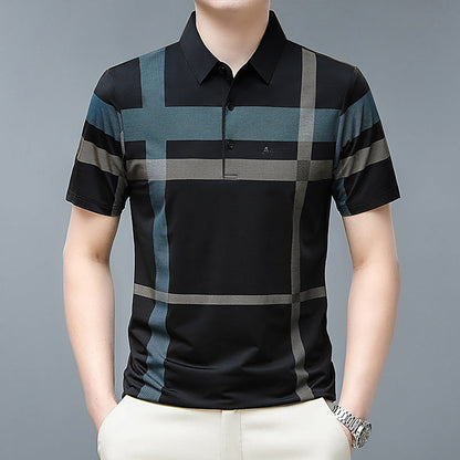 Men's Summer Striped Short Sleeve Lapel Shirt（50% OFF）