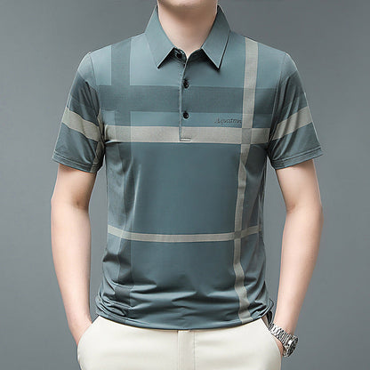 Men's Summer Striped Short Sleeve Lapel Shirt（50% OFF）