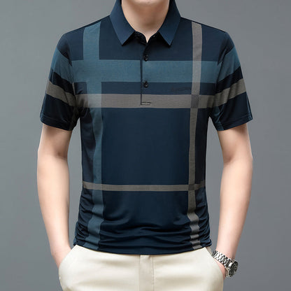Men's Summer Striped Short Sleeve Lapel Shirt（50% OFF）