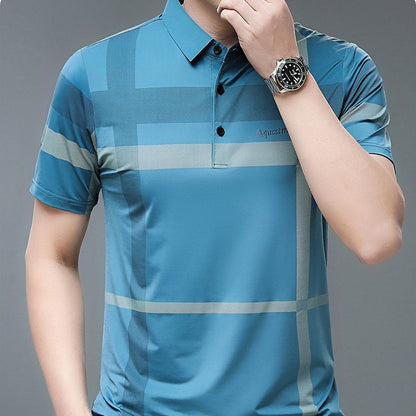 Men's Summer Striped Short Sleeve Lapel Shirt（50% OFF）