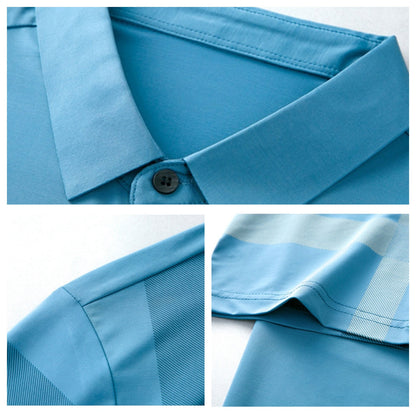 Men's Summer Striped Short Sleeve Lapel Shirt（50% OFF）