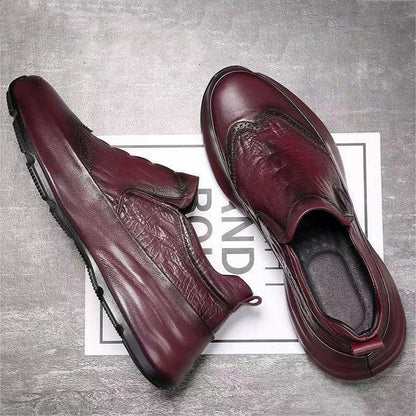 Chaussures en cuir synthétique de crocodile respirant décontracté pour hommes