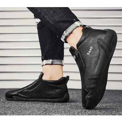 🎁Vente chaude 50% de réduction⏳Chaussures montantes en cuir souple et décontractées pour hommes
