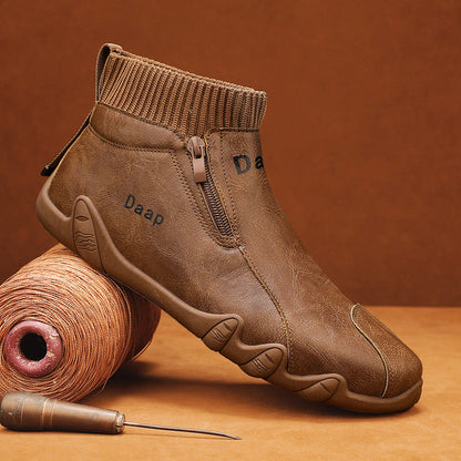 🎁Vente chaude 50% de réduction⏳Chaussures montantes en cuir souple et décontractées pour hommes
